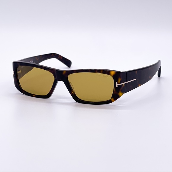 NEW TOM FORD UNISEX SUNGLASSES BLACK YELLOW SQUARE EYEWEAR TOM FORD - Picture 4 of 12
